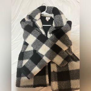 Plaid Fuzzy Jacket